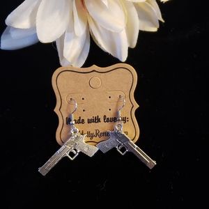 Dangle 9mm gun earrings